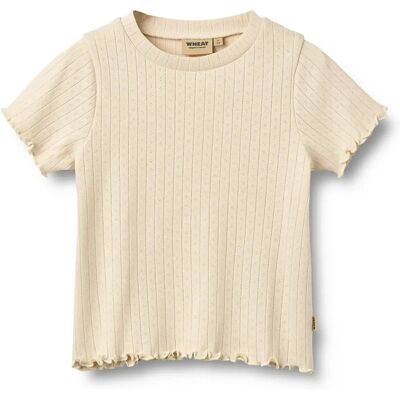 Wheat Rib T-Shirt S/S Irene 122 Yellow 122 Wheat Rib T-Shirt S/S Irene 122 Yellow 122