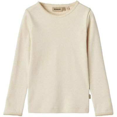 Wheat T-Shirt L/S Belis 98 Cream 98 Wheat T-Shirt L/S Belis 98 Cream 98
