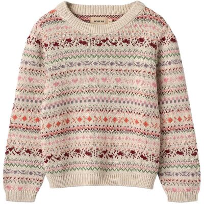 Wheat Jacquard Pullover Olga 98 Beige 98 Wheat Jacquard Pullover Olga 98 Beige 98