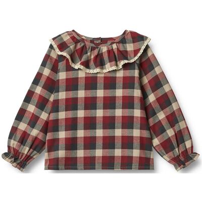 Wheat Blouse L/S Elin 98 Red 98 Wheat Blouse L/S Elin 98 Red 98