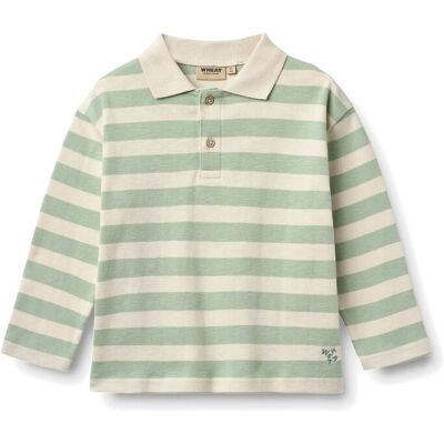 Wheat Polo Shirt L/S Fred 116 Green 116 Wheat Polo Shirt L/S Fred 116 Green 116