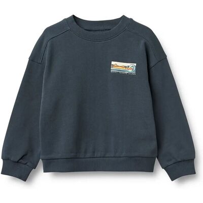 Wheat Sweatshirt L/S Wave 122 Blue 122 Wheat Sweatshirt L/S Wave 122 Blue 122