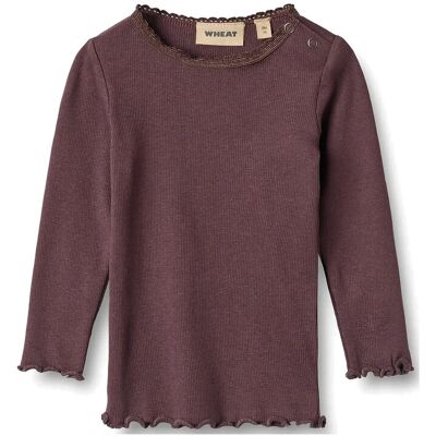 Wheat Rib T-Shirt L/S Reese 74 Purple 74 Wheat Rib T-Shirt L/S Reese 74 Purple 74