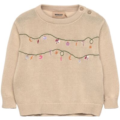 Wheat Knit Pullover Embr. Lisa 62 Beige 62 Wheat Knit Pullover Embr. Lisa 62 Beige 62