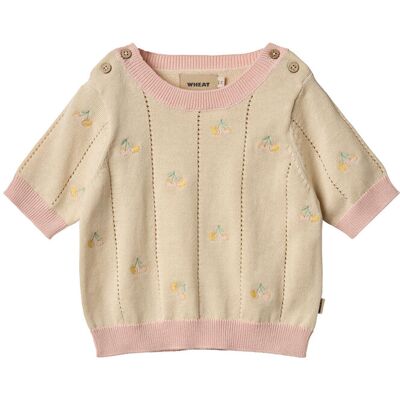 Wheat Knit Top S/S Malvina 74 Beige 74 Wheat Knit Top S/S Malvina 74 Beige 74