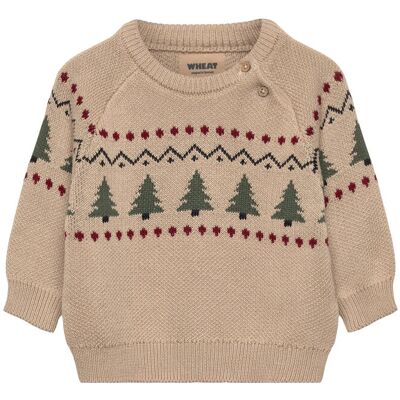 Wheat Jacquard Pullover Balou 86 Beige 86 Wheat Jacquard Pullover Balou 86 Beige 86