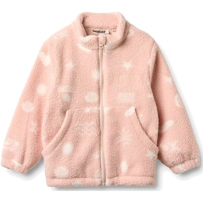Wheat Fleece Jacket Helge 116 Pink 116 Wheat Fleece Jacket Helge 116 Pink 116