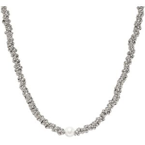 Bud To Rose Velvet Pearl Necklace Silver ONE SIZE Silver ONE SIZE Bud To Rose Velvet Pearl Necklace Silver ONE SIZE Silver ONE SIZE