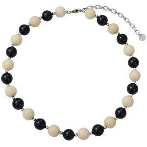 Bud To Rose Kelly Large Necklace Ivory/Black/Steel ONE SIZE Patterned ONE SIZE Bud To Rose Kelly Large Necklace Ivory/Black/Steel ONE SIZE Patterned ONE SIZE