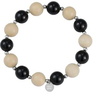 Bud To Rose Kelly Large Bracelet Ivory/Black/Steel ONE SIZE Patterned ONE SIZE Bud To Rose Kelly Large Bracelet Ivory/Black/Steel ONE SIZE Patterned ONE SIZE
