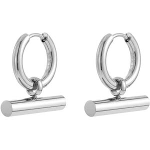 Bud To Rose T-Bar Hoop Silver ONE SIZE Silver ONE SIZE Bud To Rose T-Bar Hoop Silver ONE SIZE Silver ONE SIZE