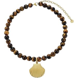 Bud To Rose Marbella Necklace Brown/Gold ONE SIZE Brown ONE SIZE Bud To Rose Marbella Necklace Brown/Gold ONE SIZE Brown ONE SIZE