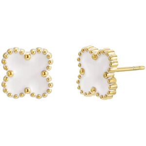 Bud To Rose Clover Earring White/Gold ONE SIZE Gold ONE SIZE Bud To Rose Clover Earring White/Gold ONE SIZE Gold ONE SIZE