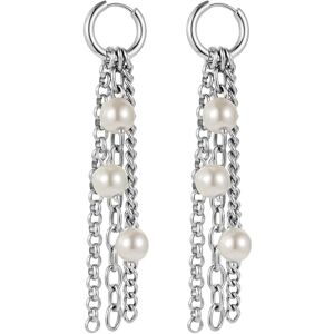 Bud To Rose Paris Pearl Fringe Earring ONE SIZE Silver ONE SIZE Bud To Rose Paris Pearl Fringe Earring ONE SIZE Silver ONE SIZE
