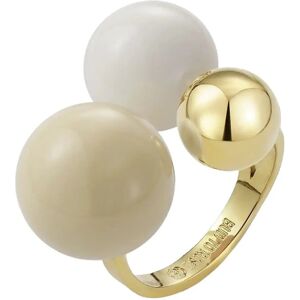 Bud To Rose Brea Enamel Large Ring Ivory/White/Gold ONE SIZE Gold ONE SIZE Bud To Rose Brea Enamel Large Ring Ivory/White/Gold ONE SIZE Gold ONE SIZE