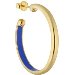 Design Letters Rainbow Hoops 4Mm Gold Plated ONE SIZE Blue ONE SIZE Design Letters Rainbow Hoops 4Mm Gold Plated ONE SIZE Blue ONE SIZE