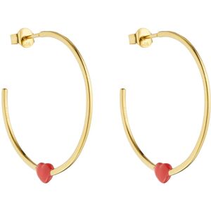 Design Letters Little Big Love Hoops (Set Of 2 Pcs) - Goldplated ONE SIZE Gold ONE SIZE Design Letters Little Big Love Hoops (Set Of 2 Pcs) - Goldplated ONE SIZE Gold ONE SIZE