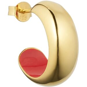 Design Letters Chunky Rainbow Hoop Enamel 8Mm Gold Plated (1 Pcs) ONE SIZE Coral ONE SIZE Design Letters Chunky Rainbow Hoop Enamel 8Mm Gold Plated (1 Pcs) ONE SIZE Coral ONE SIZE
