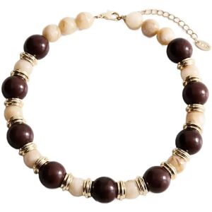 Mango Combined Beads Necklace ONE SIZE Brown ONE SIZE Mango Combined Beads Necklace ONE SIZE Brown ONE SIZE