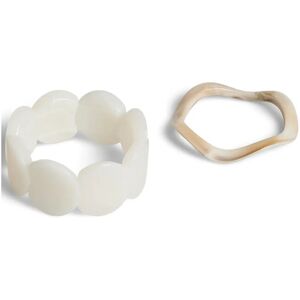 Pieces Pcgia Bracelet 2-Pack ONE SIZE White ONE SIZE Pieces Pcgia Bracelet 2-Pack ONE SIZE White ONE SIZE