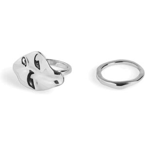 Pieces Pcmanna Ring 2-Pack Pp ONE SIZE Silver ONE SIZE Pieces Pcmanna Ring 2-Pack Pp ONE SIZE Silver ONE SIZE