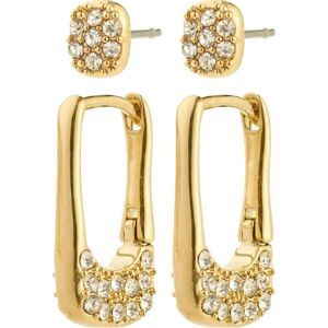Pilgrim Instant Earrings 2-In-1 Set, Gold-Plated ONE SIZE Gold ONE SIZE Pilgrim Instant Earrings 2-In-1 Set, Gold-Plated ONE SIZE Gold ONE SIZE