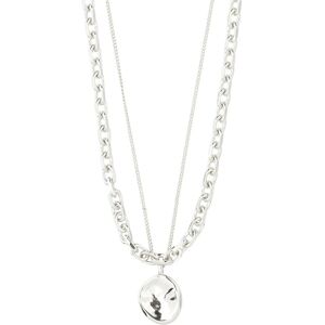 Pilgrim Sparkle Necklace 2-In-1 Set, Silver-Plated ONE SIZE Silver ONE SIZE Pilgrim Sparkle Necklace 2-In-1 Set, Silver-Plated ONE SIZE Silver ONE SIZE