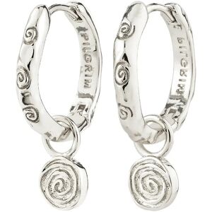 Pilgrim Fire Hoop Earrings Silver-Plated ONE SIZE Silver ONE SIZE Pilgrim Fire Hoop Earrings Silver-Plated ONE SIZE Silver ONE SIZE
