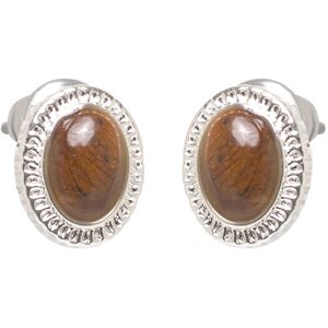 Pilgrim Between Earrings Silver-Plated ONE SIZE Brown ONE SIZE Pilgrim Between Earrings Silver-Plated ONE SIZE Brown ONE SIZE