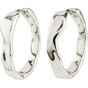 Pilgrim Ember Hoop Earrings Silver-Plated ONE SIZE Silver ONE SIZE Pilgrim Ember Hoop Earrings Silver-Plated ONE SIZE Silver ONE SIZE