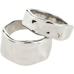 Pilgrim Ember Rings 2-In-1 Set, Silver-Plated ONE SIZE Silver ONE SIZE Pilgrim Ember Rings 2-In-1 Set, Silver-Plated ONE SIZE Silver ONE SIZE