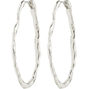 Pilgrim Timber Hoop Earrings Silver-Plated ONE SIZE Silver ONE SIZE Pilgrim Timber Hoop Earrings Silver-Plated ONE SIZE Silver ONE SIZE