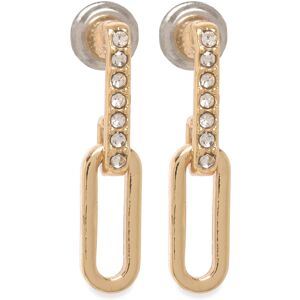 Pilgrim Elise Oval Link Crystal Earrings Gold-Plated ONE SIZE Gold ONE SIZE Pilgrim Elise Oval Link Crystal Earrings Gold-Plated ONE SIZE Gold ONE SIZE