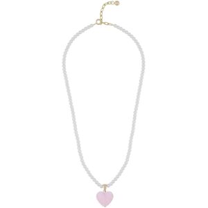 SNÖ of Sweden Sugar Hearts Pendant Pearl Neck 45 G/Light Pink - 45 Cm 45 CM Pink 45 CM SNÖ of Sweden Sugar Hearts Pendant Pearl Neck 45 G/Light Pink - 45 Cm 45 CM Pink 45 CM