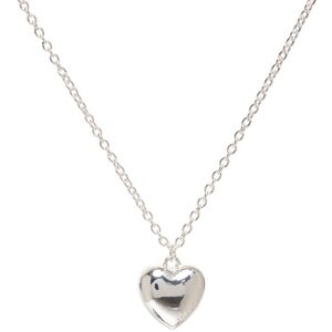 SNÖ of Sweden Cute Big Heart Neck 50 Plain S-50 Cm 50 CM Silver 50 CM SNÖ of Sweden Cute Big Heart Neck 50 Plain S-50 Cm 50 CM Silver 50 CM
