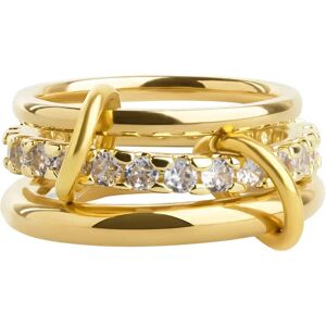 Timi of Sweden Ethel - Stacked Ring Crystal Stainless Steel 57 Gold 57 Timi of Sweden Ethel - Stacked Ring Crystal Stainless Steel 57 Gold 57