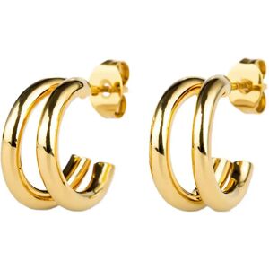 Timi of Sweden Heylin - Double Hoop Earrings Stainless Steel ONE SIZE Gold ONE SIZE Timi of Sweden Heylin - Double Hoop Earrings Stainless Steel ONE SIZE Gold ONE SIZE