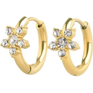 Timi of Sweden Helia - Crystal Hoop Earrings Stainless Steel ONE SIZE Gold ONE SIZE Timi of Sweden Helia - Crystal Hoop Earrings Stainless Steel ONE SIZE Gold ONE SIZE