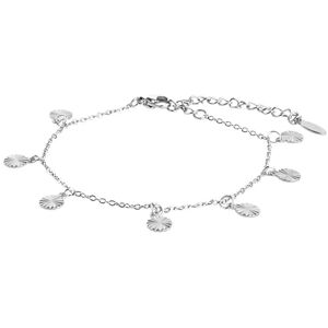 Timi of Sweden Liv - Coin Charm Bracelet Stainless Steel ONE SIZE 17 cm Silver ONE SIZE 17 cm Timi of Sweden Liv - Coin Charm Bracelet Stainless Steel ONE SIZE 17 cm Silver ONE SIZE 17 cm