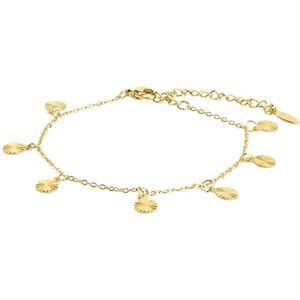Timi of Sweden Liv - Coin Charm Bracelet Stainless Steel ONE SIZE 17 cm Gold ONE SIZE 17 cm Timi of Sweden Liv - Coin Charm Bracelet Stainless Steel ONE SIZE 17 cm Gold ONE SIZE 17 cm