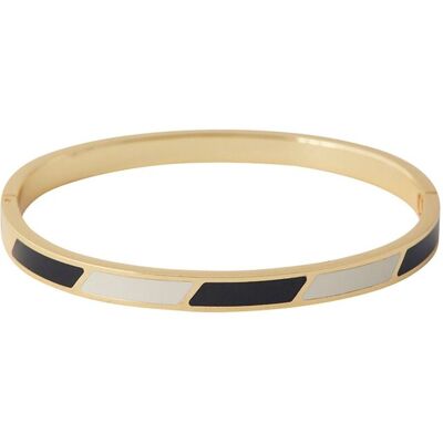 Design Letters Striped Candy Bangle L:6.5CM Black L:6.5CM Design Letters Striped Candy Bangle L:6.5CM Black L:6.5CM