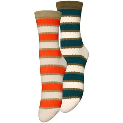Becksöndergaard Scallopia Cotta Sock 2 Pack 39-41 Patterned 39-41 Becksöndergaard Scallopia Cotta Sock 2 Pack 39-41 Patterned 39-41