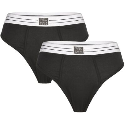 Björn Borg Original Highwaist Brief 2P S Black S Björn Borg Original Highwaist Brief 2P S Black S