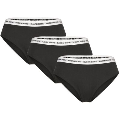 Björn Borg Logo Highwaist Brief 3P XS Black XS Björn Borg Logo Highwaist Brief 3P XS Black XS
