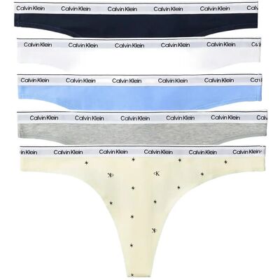 Calvin Thong 5 Pk XS Patterned XS Calvin Thong 5 Pk XS Patterned XS
