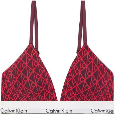 Calvin Lightly Lined Triangle S Red S Calvin Lightly Lined Triangle S Red S