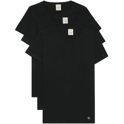 Calvin Cotton Tee 3Pk L Black L Calvin Cotton Tee 3Pk L Black L