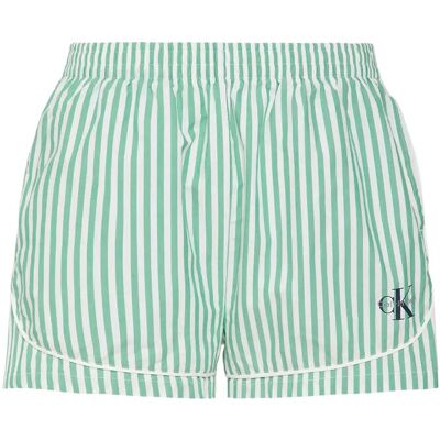 Calvin Ck Graphic Poplin Track Short S Green S Calvin Ck Graphic Poplin Track Short S Green S