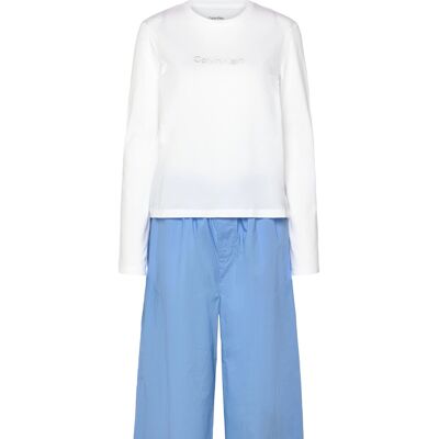 Calvin Ls Pant Set L White L Calvin Ls Pant Set L White L