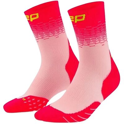 CEP Core Run Edt. Fade Socks, Mid Cut II Red II CEP Core Run Edt. Fade Socks, Mid Cut II Red II